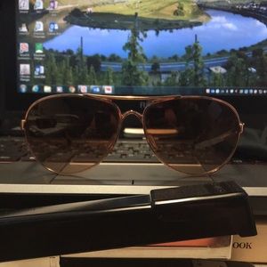 Oakley Rose Gold Feedback Aviators