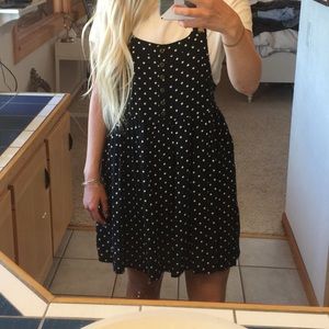 Polka Dot Overall Dress