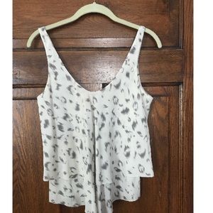 Talula Babaton Leopard Print Layered Tank Blouse