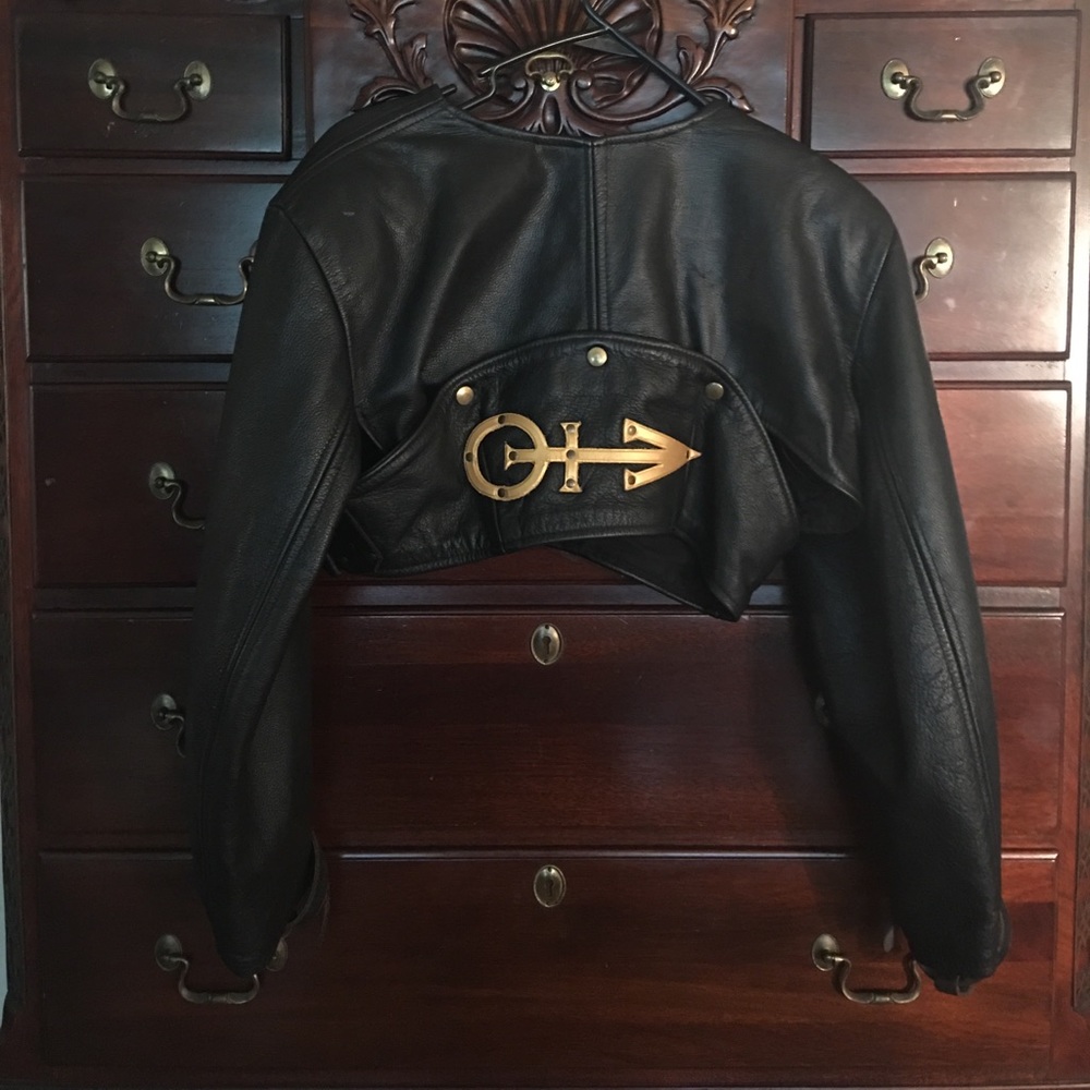 Prince the artist leather jacket. Size S/M (8/10)