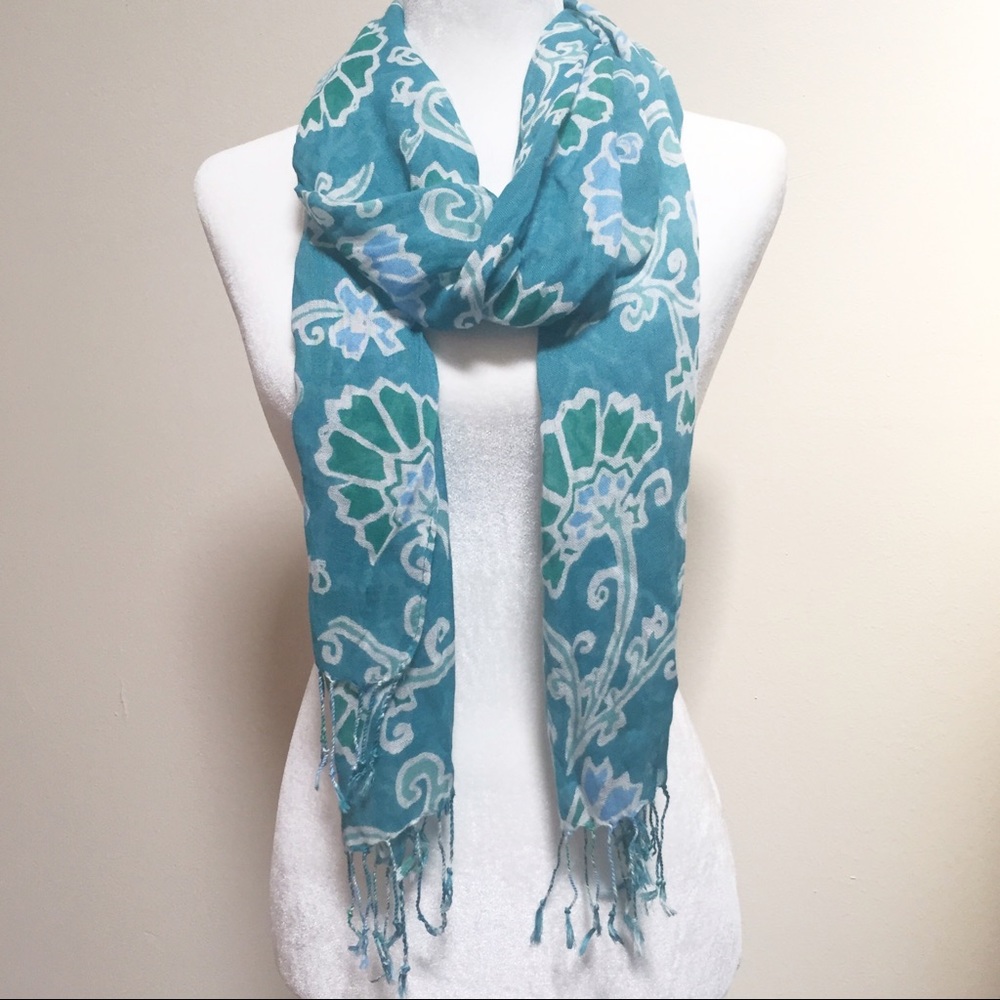 Shades of Blue Printed Scarf/Wrap