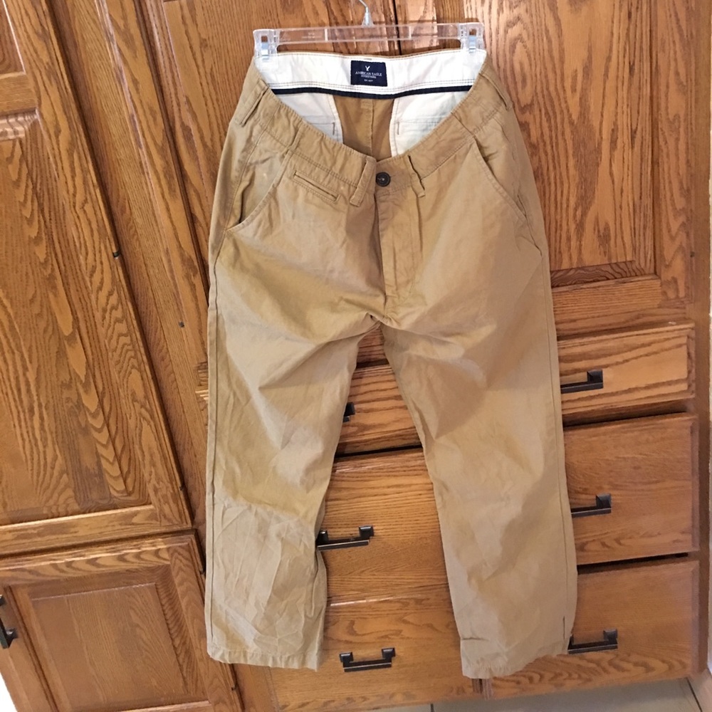 Kakis flat front (tan) 5 pockets one key hole