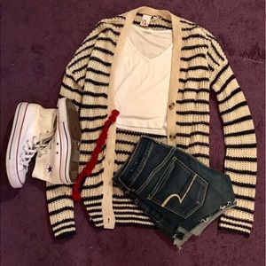 Striped Knit Cardigan