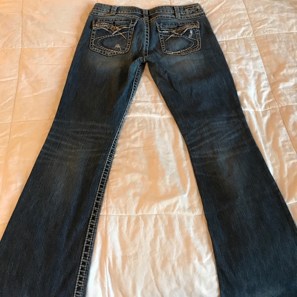 Silver boot cut jeans