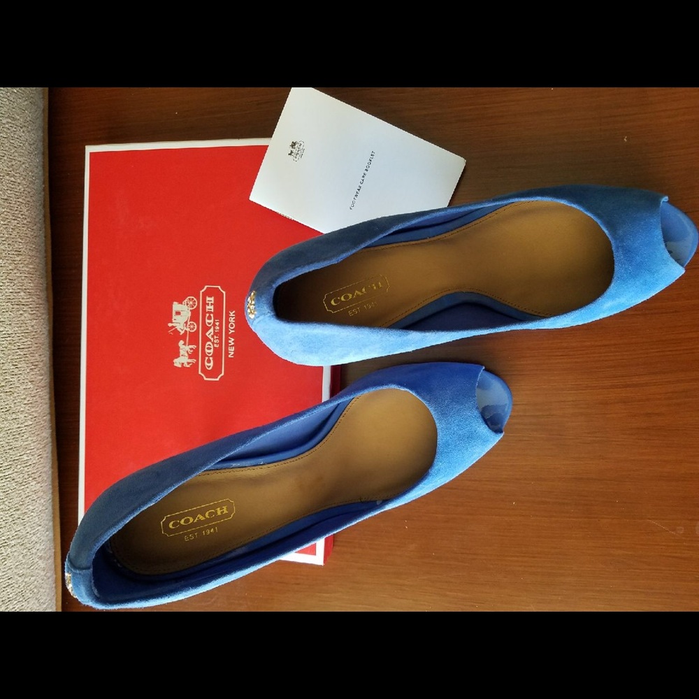 Beautiful peep toe suede shoes!!