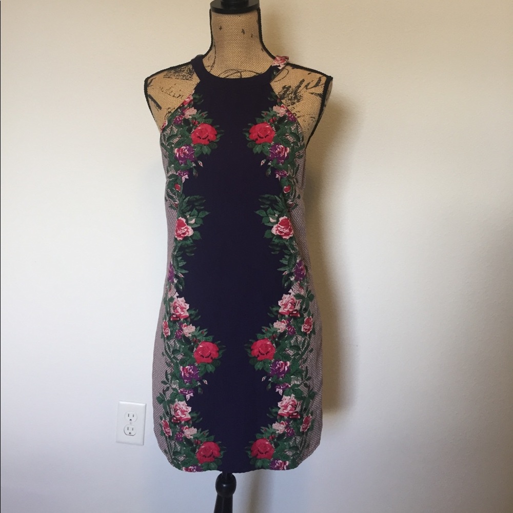 EUC High Neck Floral Dress