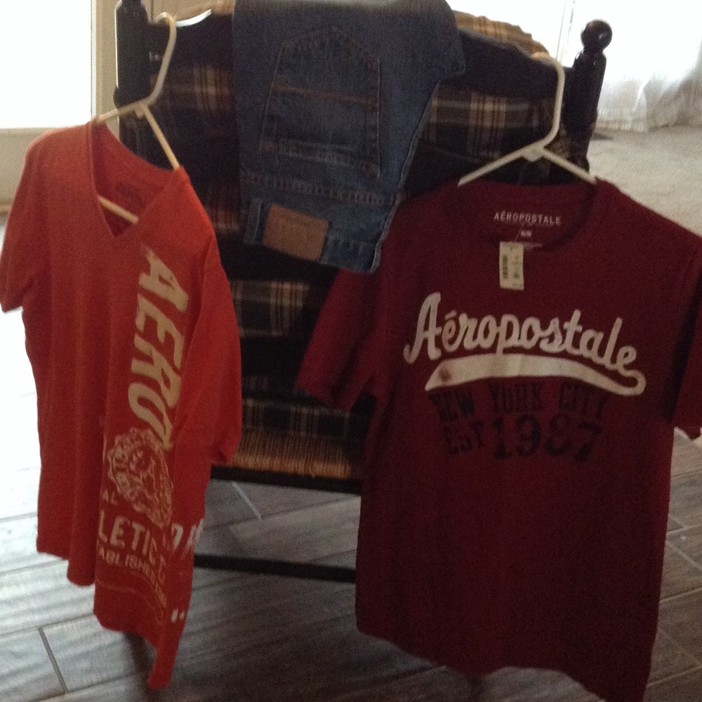 Lot of Aeropostale! 2 tshirts! One pair of jeans!