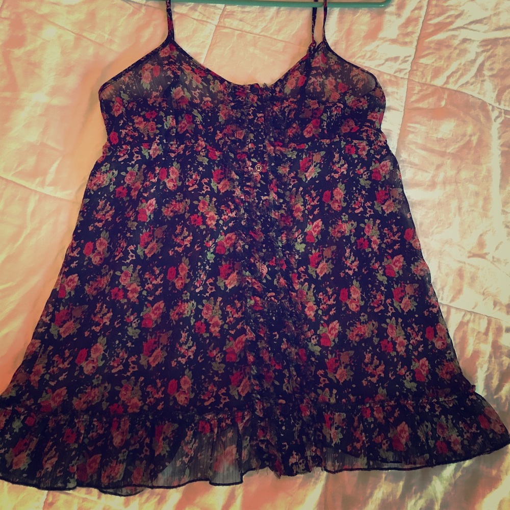 Sheer blouse tank