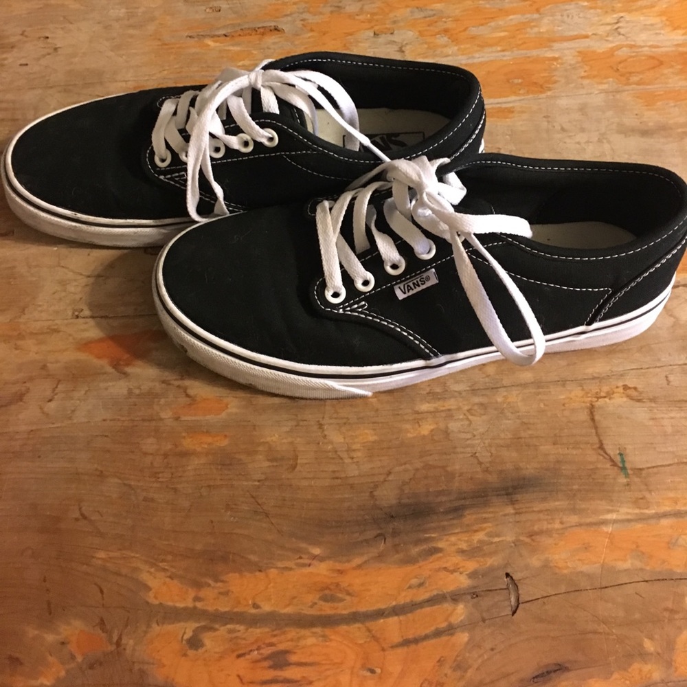 Black Vans worn twice