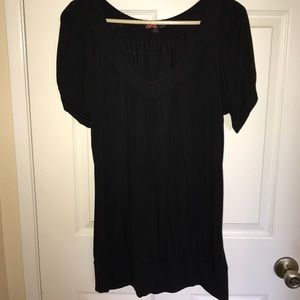Black tunic top