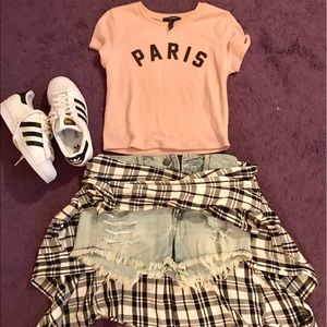Forever 21 Light Pink Crop Top
