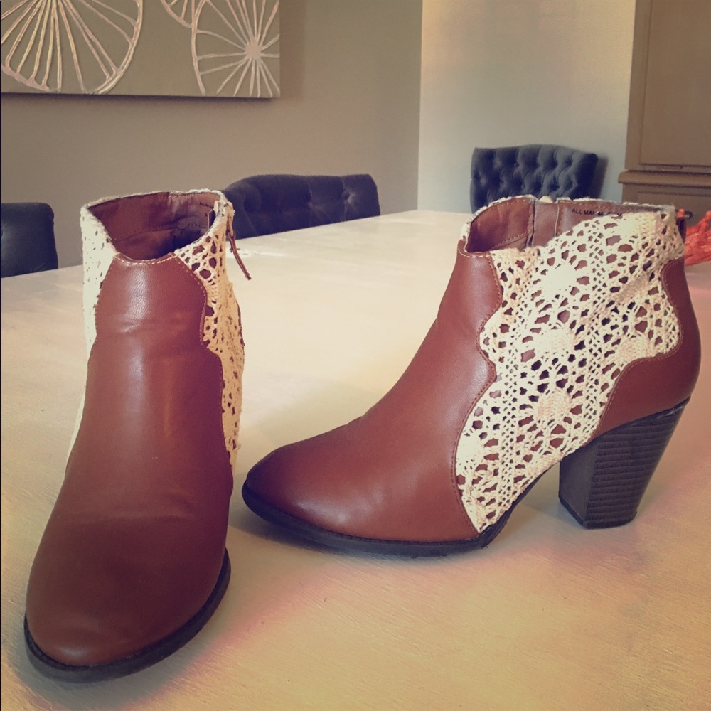 Tan booties