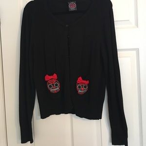 XLarge sugar skull cardigan