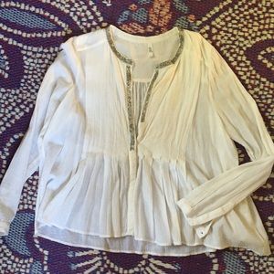 Free People Beaded Peasant Top