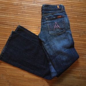 7 for all man kind jeans pink A pocket stitching