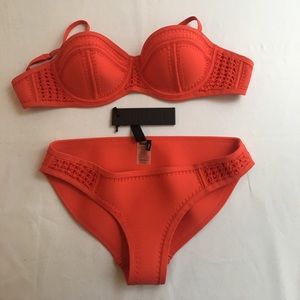 Triangl coral bikini S+ top and S bottom.