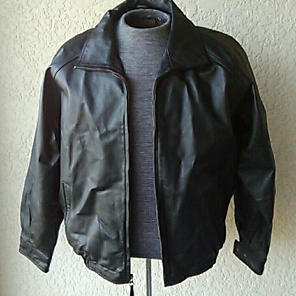 St, John's bay leather jacket size M