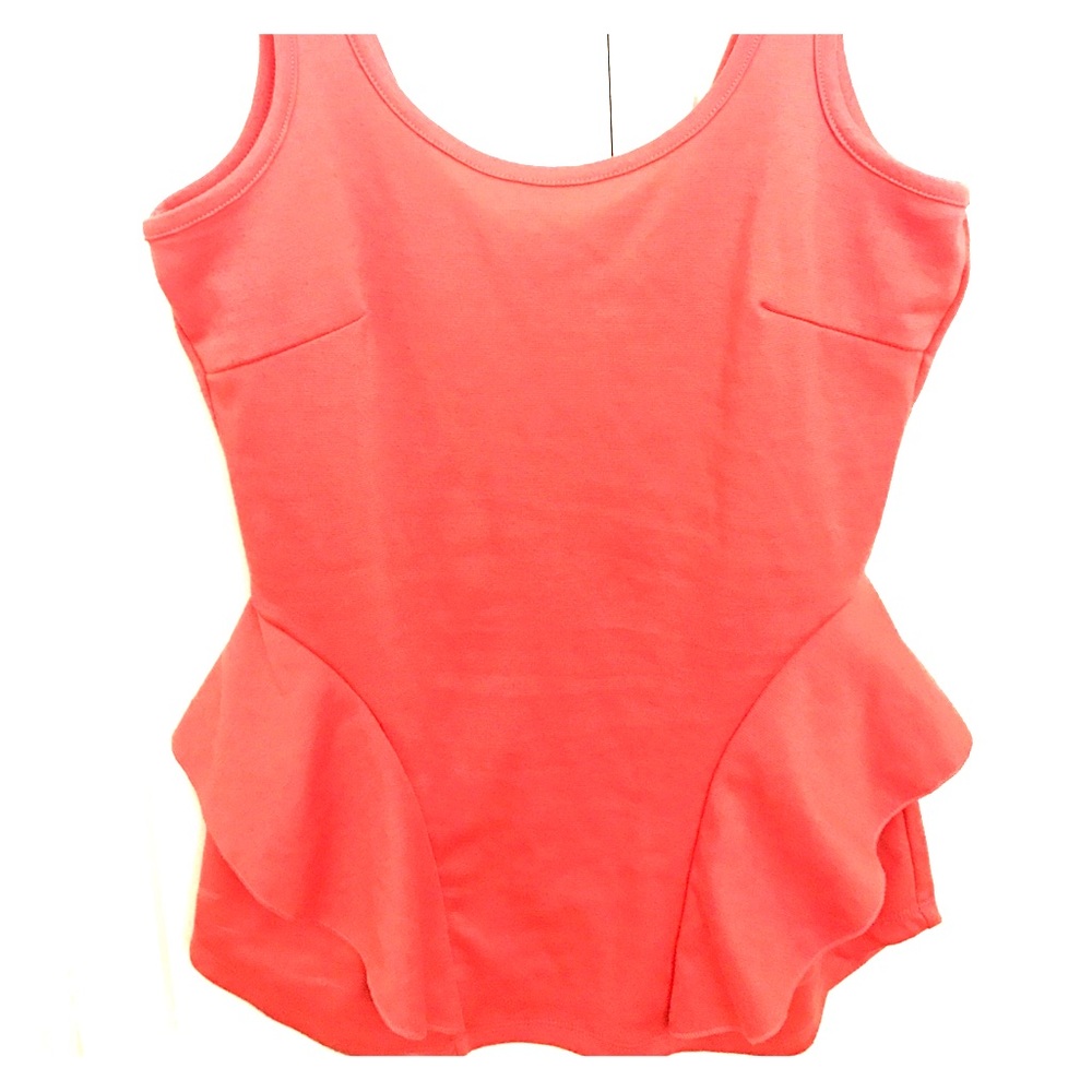 Coral Flared Peplum