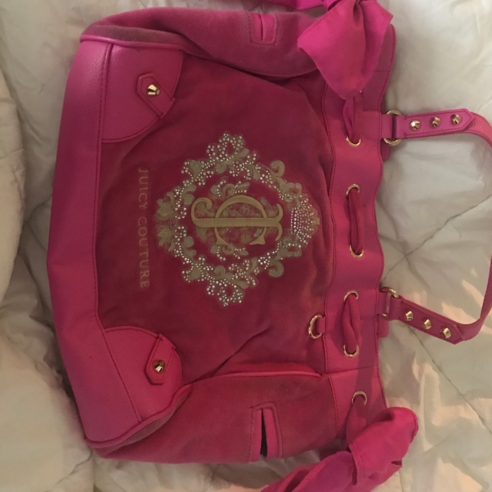 Velour juicy couture pink purse
