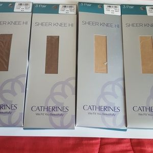 Knee highs coffee and taupe