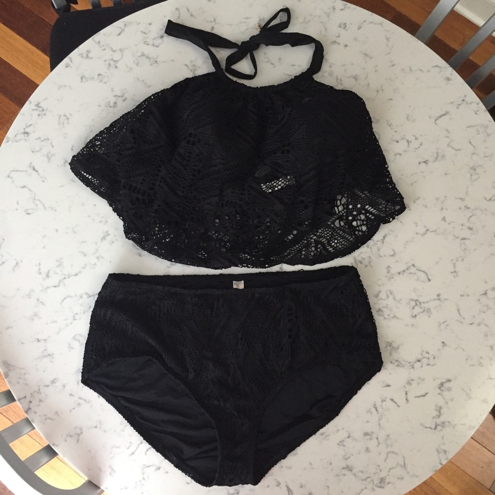 Cacique crochet high waisted bathing suit bottom