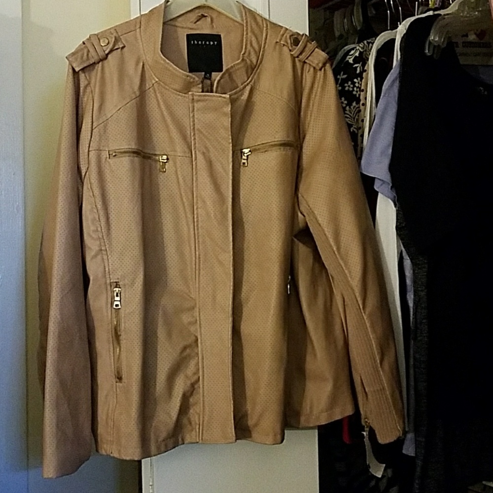 Tan Moto Jacket