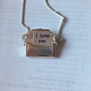 Lauren Conrad "I Love You" Long Envelope Necklace
