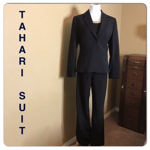 Tahari black pant suit