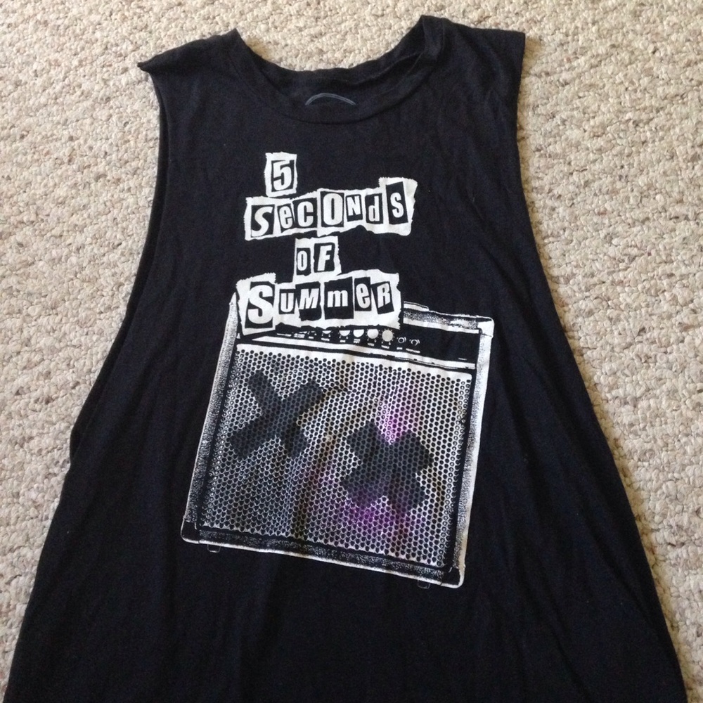 5SOS Black Muscle Tank