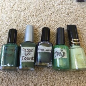 custom nail polishes forest themed