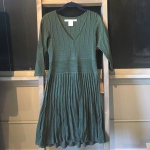 Green knit dress