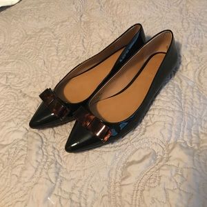 J. Crew Amelia Flat with Tortoise bow