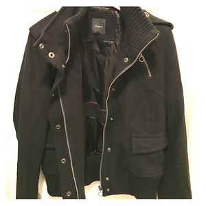 Express wool jacket with built in turtleneck