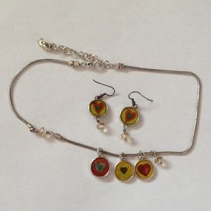 Reversible Brighton Necklace and earring set