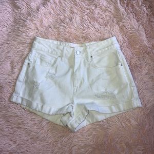 White high waist shorts 26