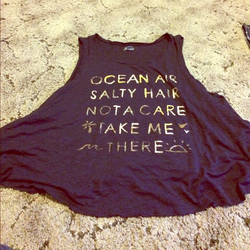 aerie american eagle flowy tank ocean xl