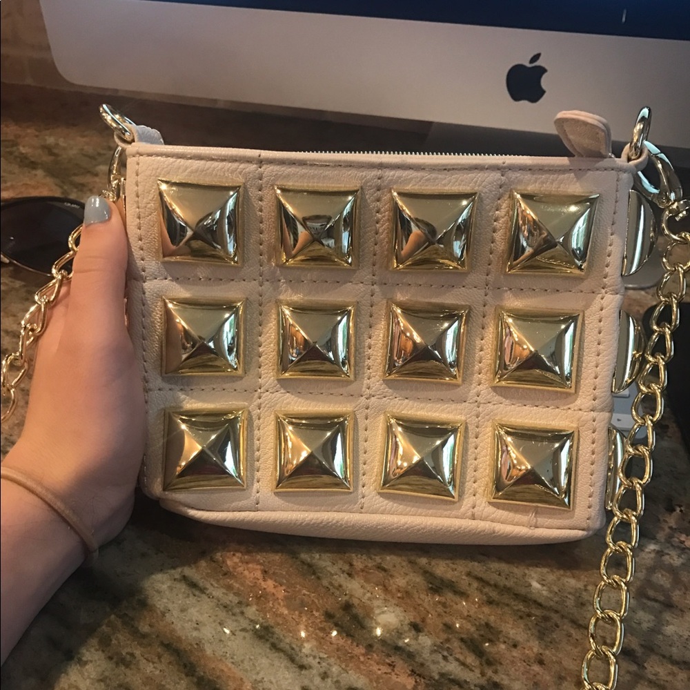 Betsey Johnson gold studded crossbody