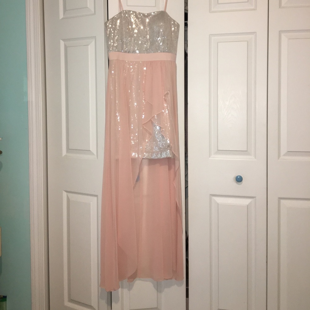 Bloomingdales-Aqua special occasion high-low dress