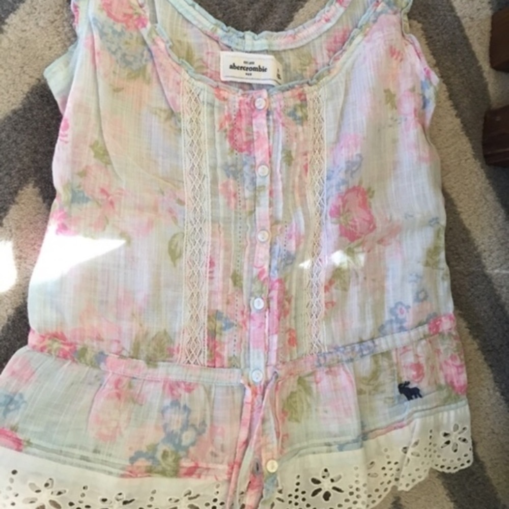 Floral Tank Top Abercrombie Kids Size Medium