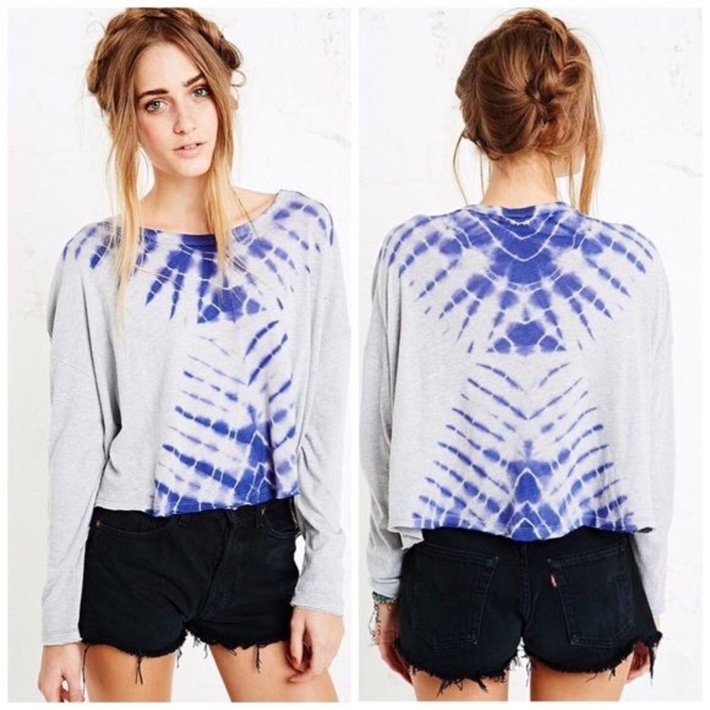 Host Pick!!! Free People Grey & Purple Tie Dye Top