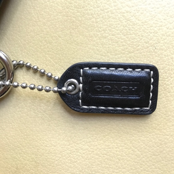 Black Leather Coach Mini Wristlet - Picture 3 of 3