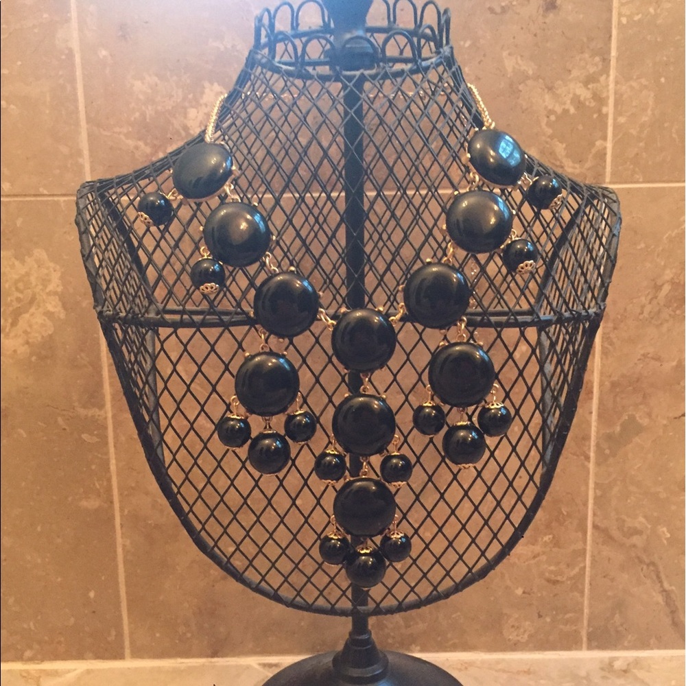 Black statement necklace