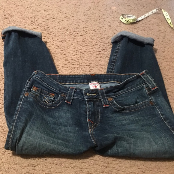 Euc Kate cropped true religion jeans sz 31 - Picture 3 of 4