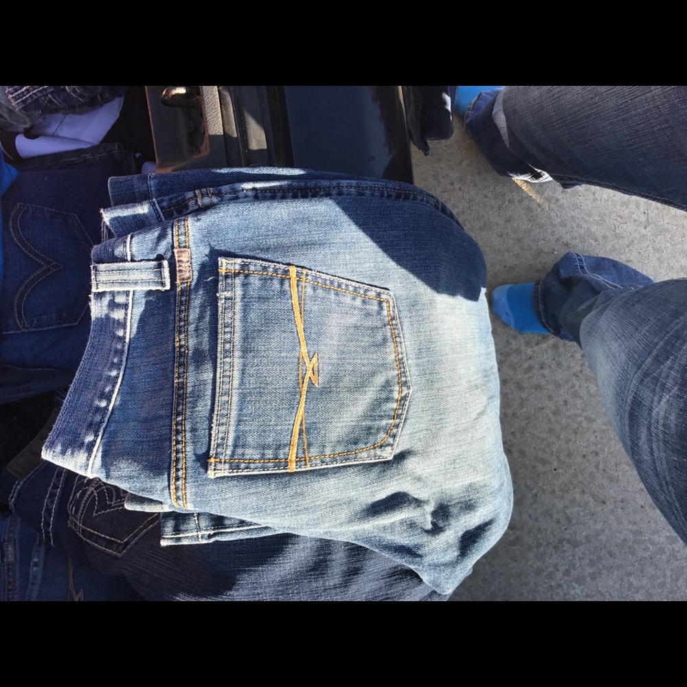 Two pairs of utility cruel girl jeans