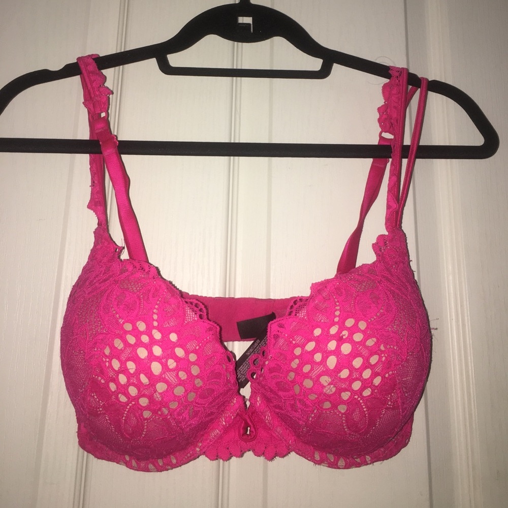 Pink lace Victoria's Secret bra