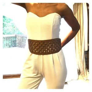 Gold Studded Wide Brown Belt!