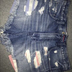 American flag pocket Hollister high rise shorties