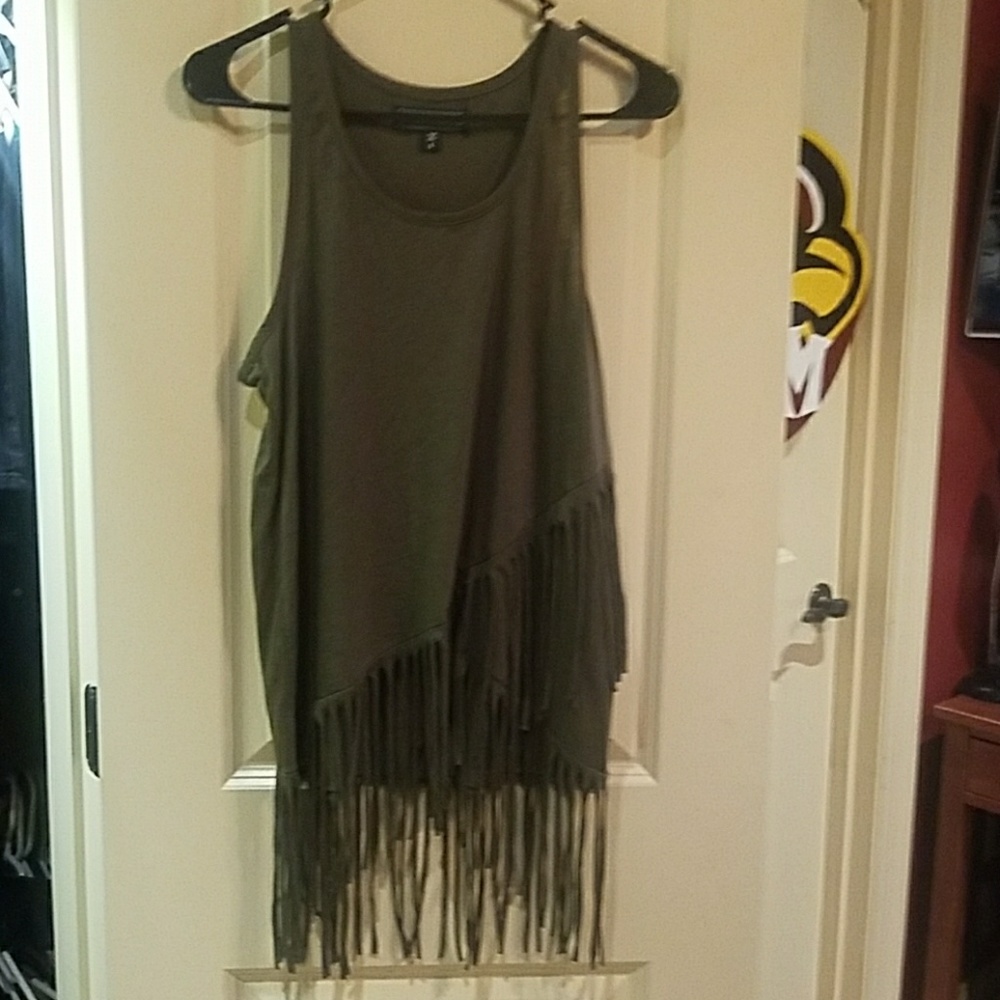 Army green tank top