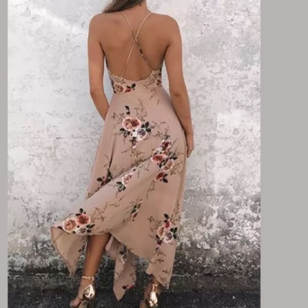 Floral high low asymmetrical dress - Picture 3 of 7