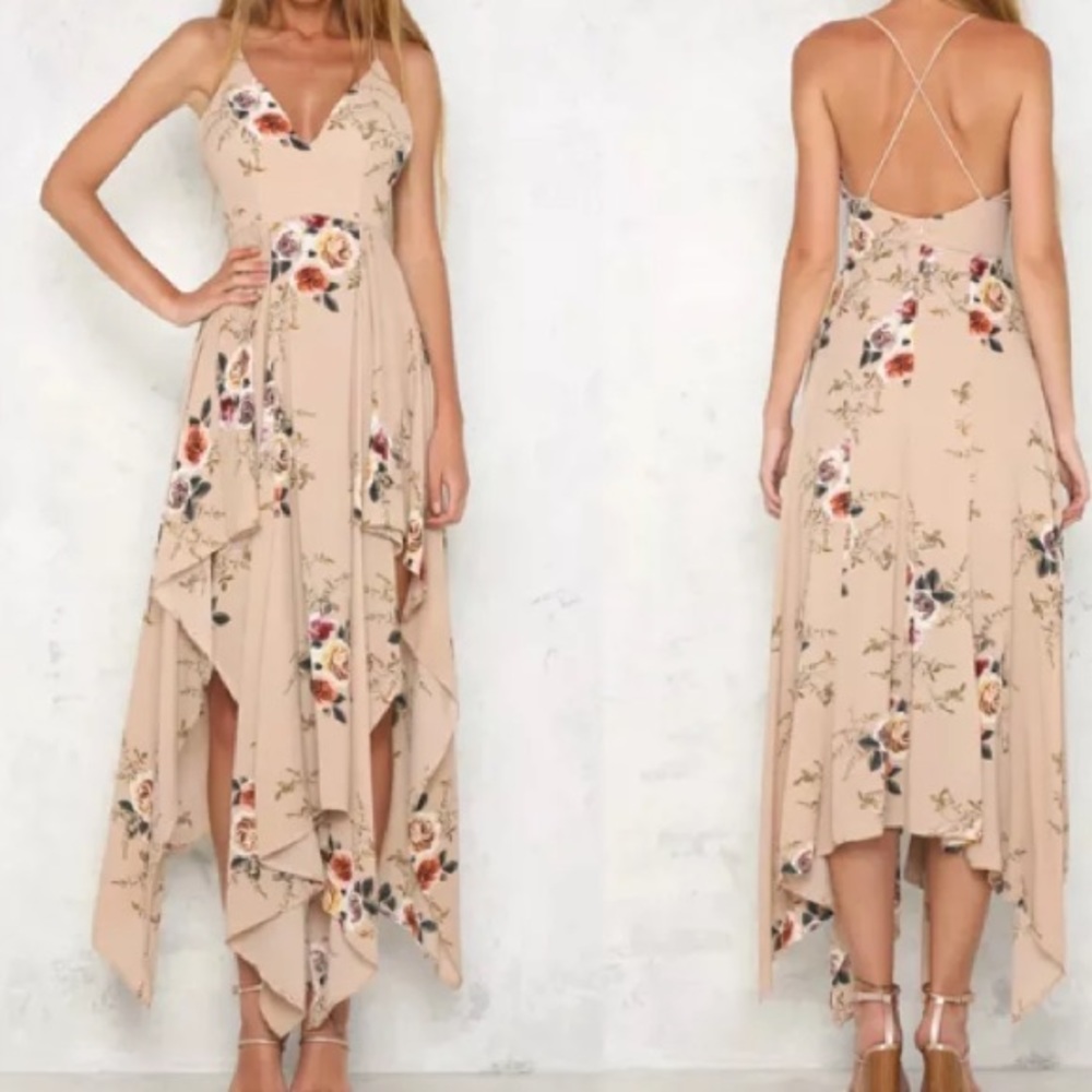 Floral high low asymmetrical dress - Picture 4 of 7